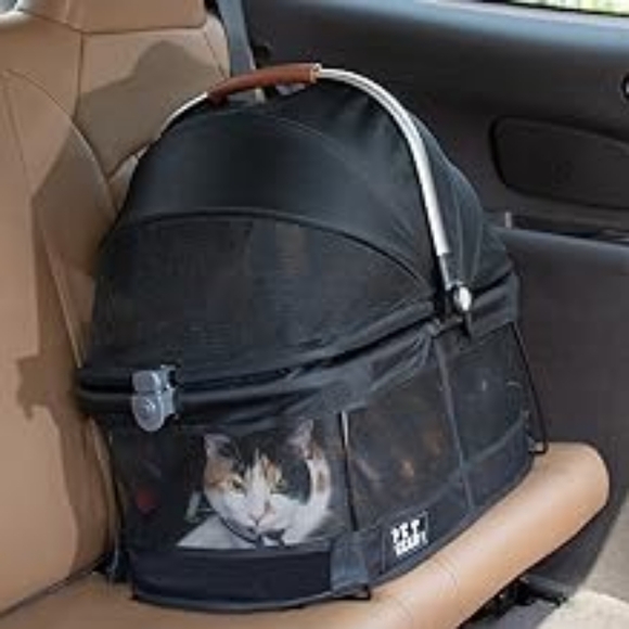 Pet Carrier & Car Seat Small Pets. NWOT Portable lightweight push button entry - Picture 4 of 7